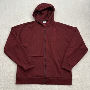 Gymshark Zip Up Track Jacket Maroon Men's Size Medium Athleisure Warmup